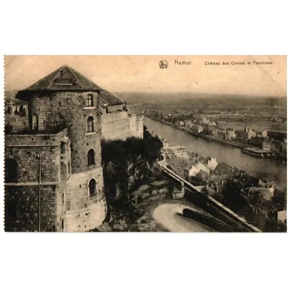 "Namur Chateau des Comtes et Panorama- Namur, Belgium Postcard" - Picture 1 of 2